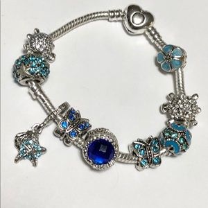 Pandora Blue Sparkle Charm ‘Aquatic Measures’